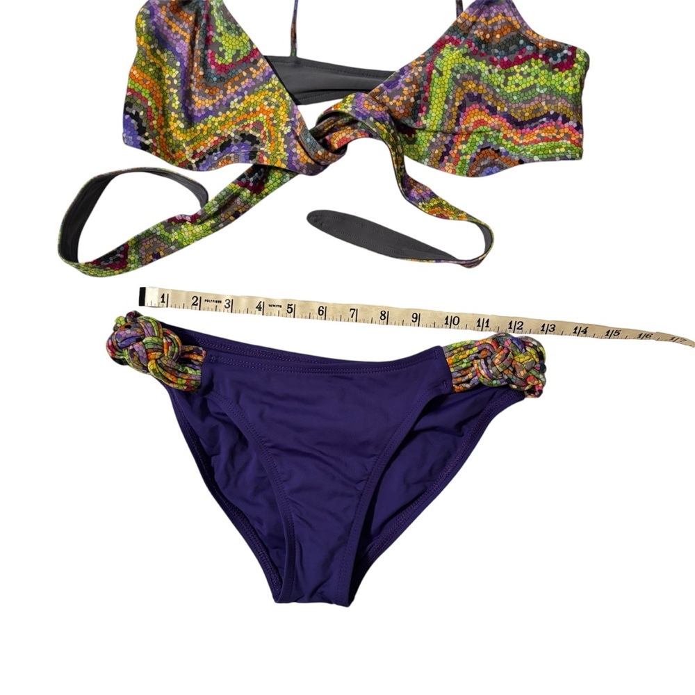 L*Space Colorful Purple Geo Pattern Bikini Set - Picture 4 of 13